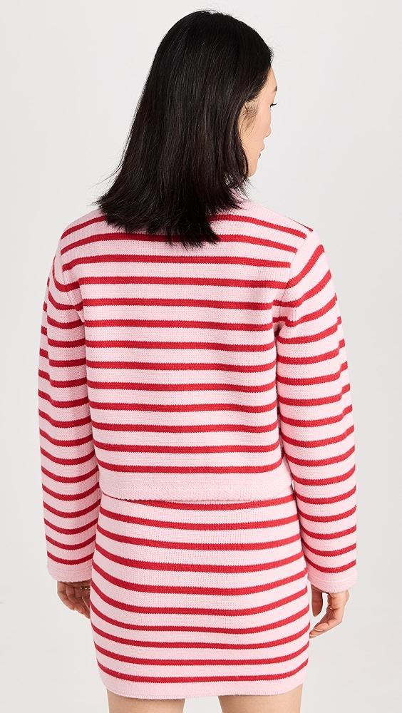 English Factory Knit Striped Sweater Cardigan | Shopbop Product Image