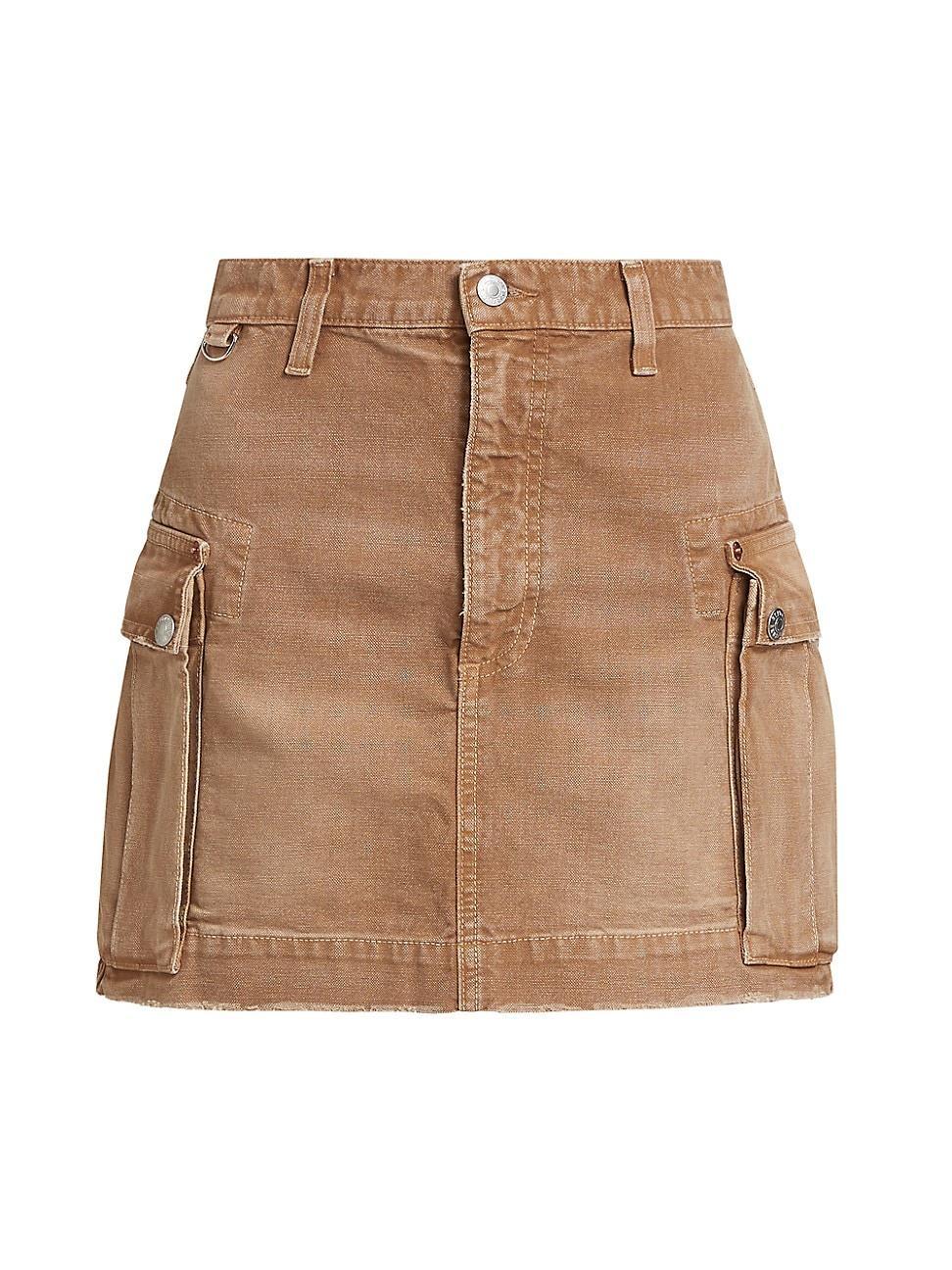 Womens Cotton Cargo Miniskirt Product Image