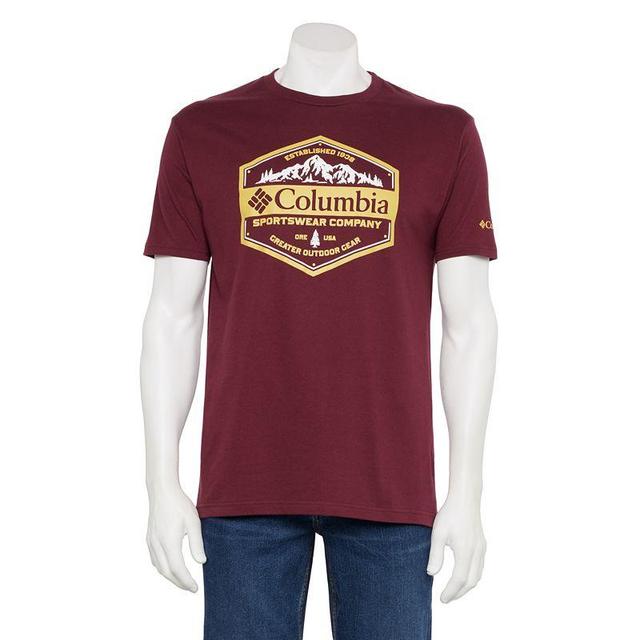 Mens Columbia Logo Graphic Tee Rich Red Product Image