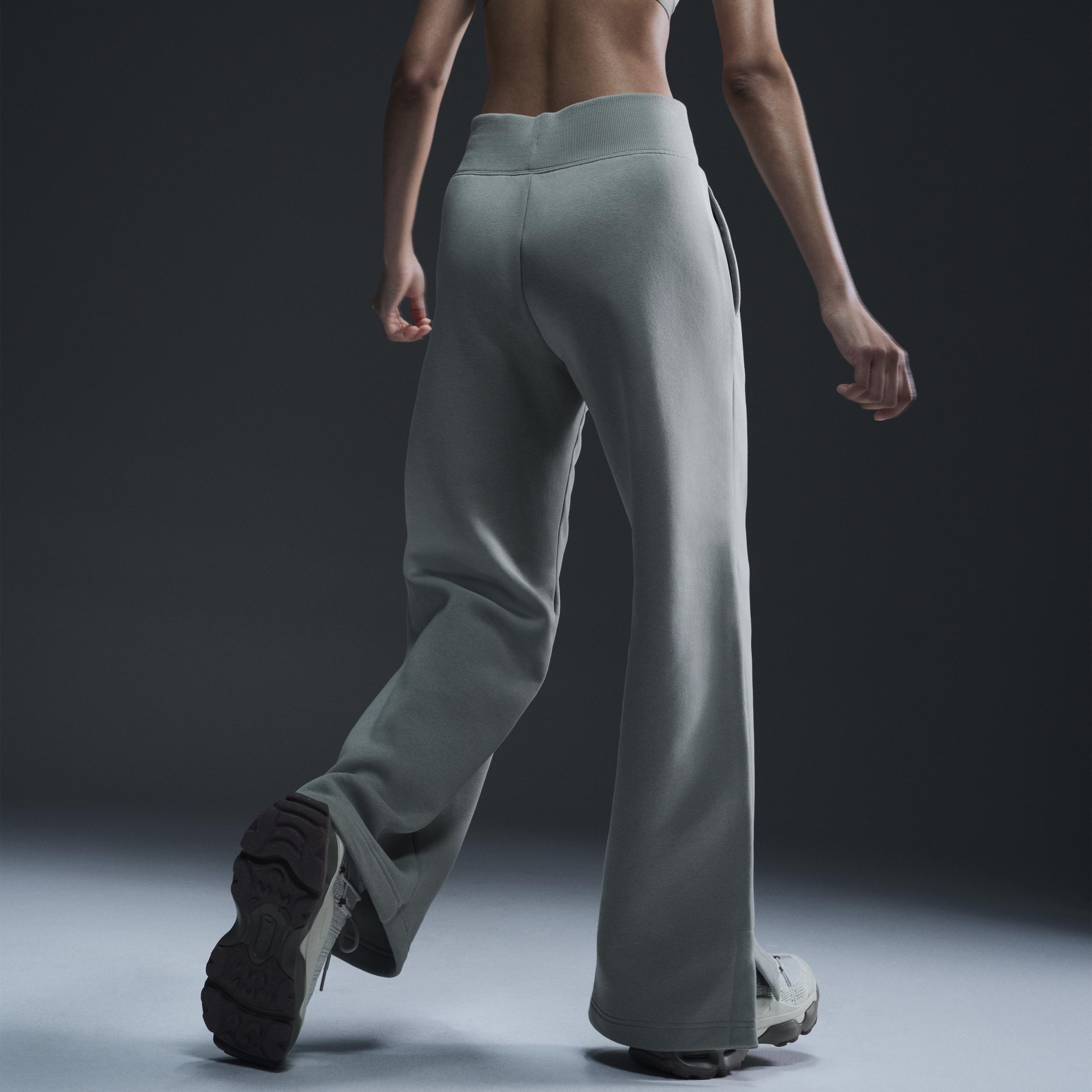 Women's Nike Sportswear Phoenix Fleece High-Waisted Wide-Leg Logo Pants Product Image