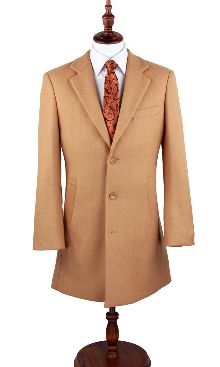 Camel Wool Slim Fit 2 Button Top Coat product image