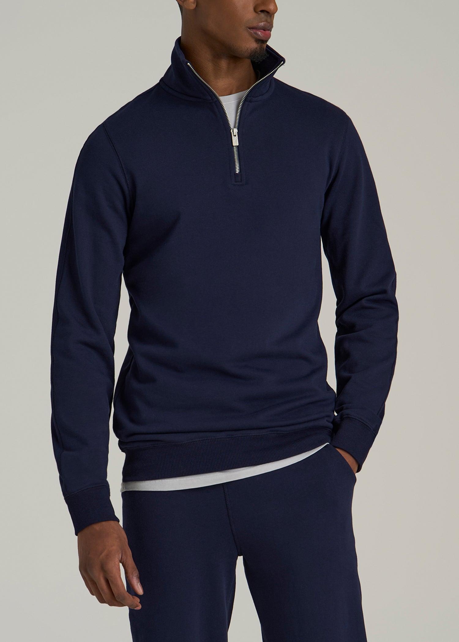 Wearever 2.0 French Terry Quarter-Zip Tall Men's Sweatshirt in Evening Blue Product Image