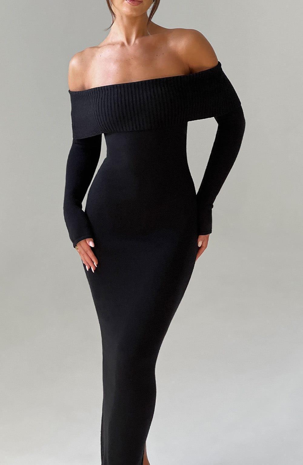 Beverley Knit Maxi Dress - Black Product Image