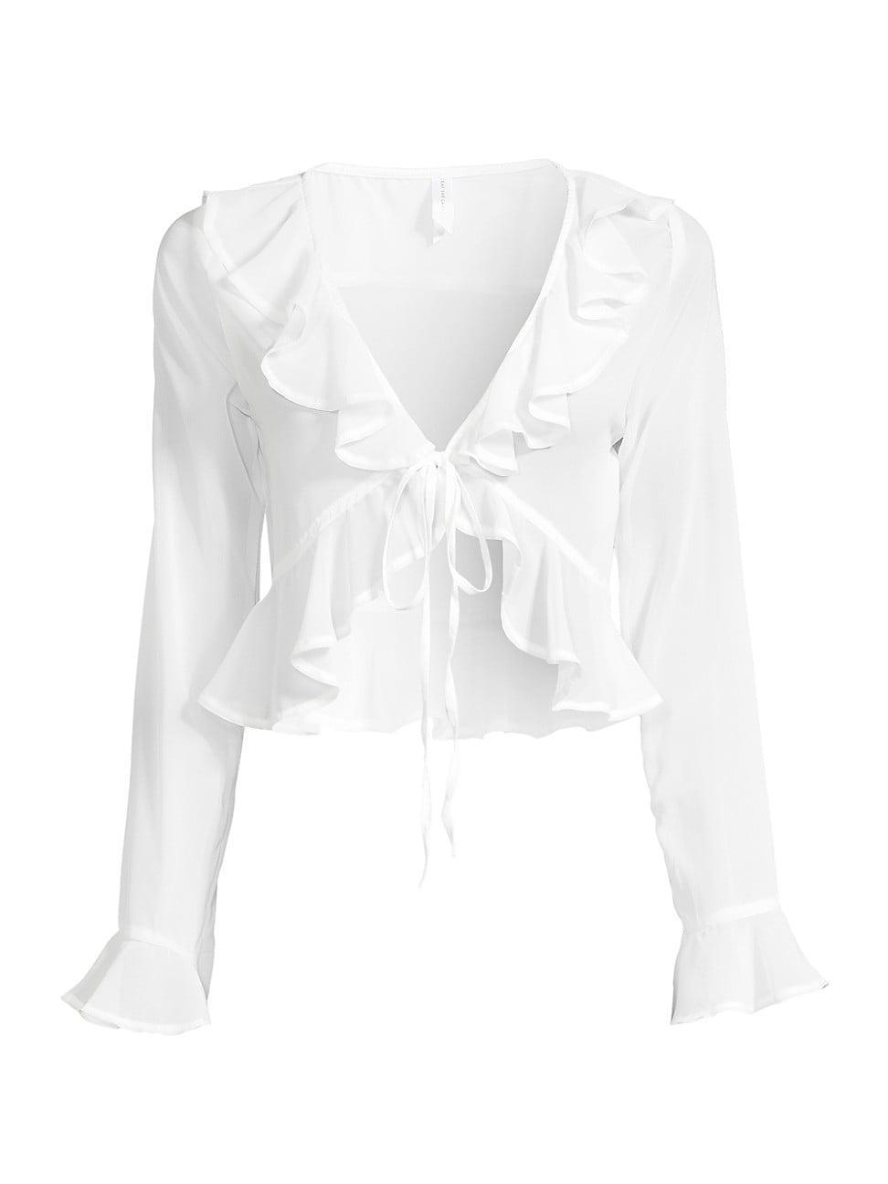 Womens Winnie Ruffle-Trimmed Blouse Product Image