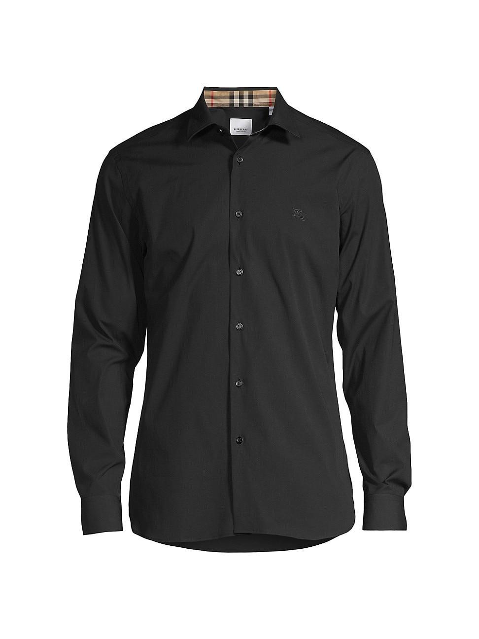 burberry Sherfield Equestrian Knight Stretch Cotton Poplin Button-Up Shirt Product Image