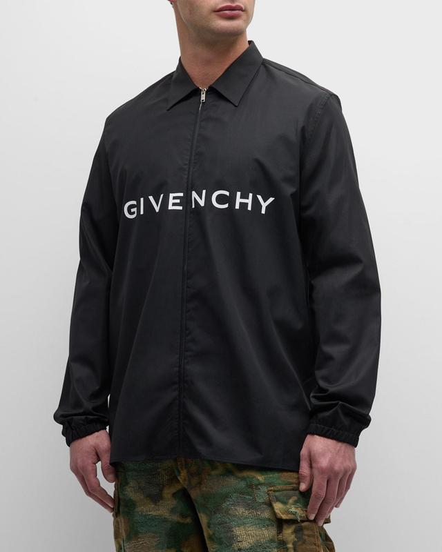 Givenchy Boxy Logo Zip Shirt Product Image