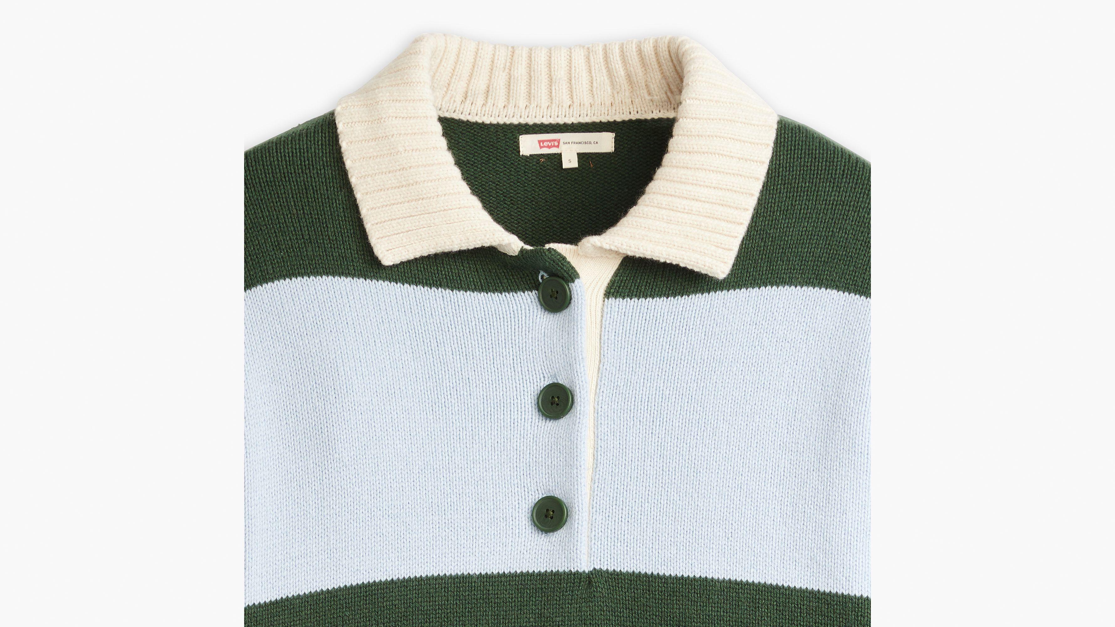 Ivy League Striped Polo Sweater Product Image