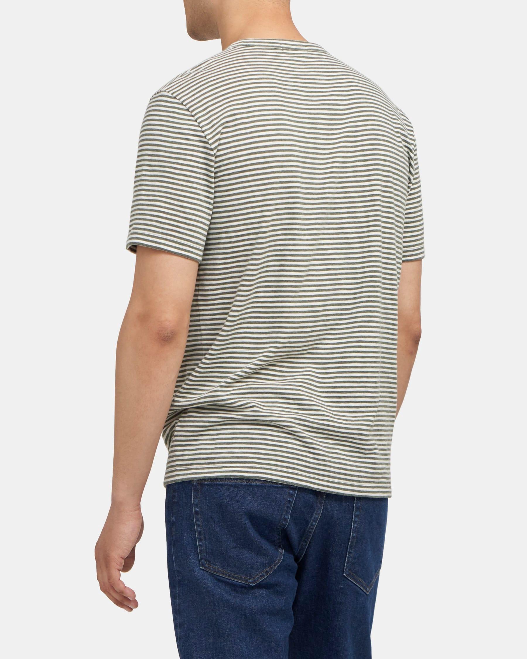 Crewneck Tee in Striped Cotton Product Image