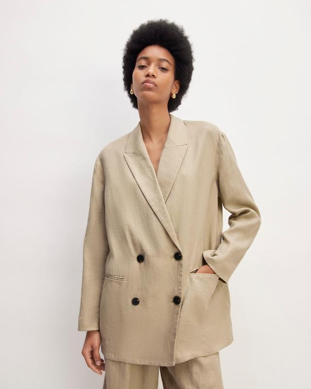 The Linen Double Breasted Blazer Product Image