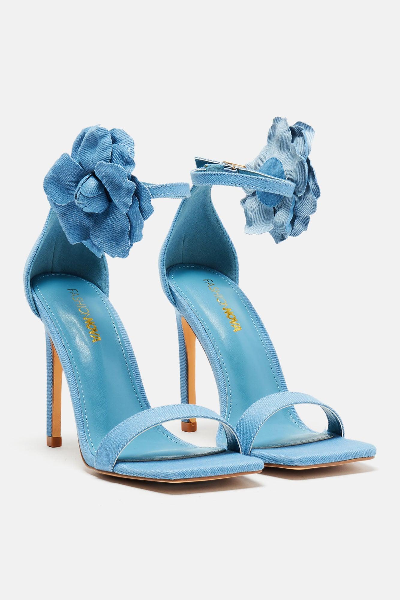 Feeling Sweet Heeled Sandals - Blue Product Image