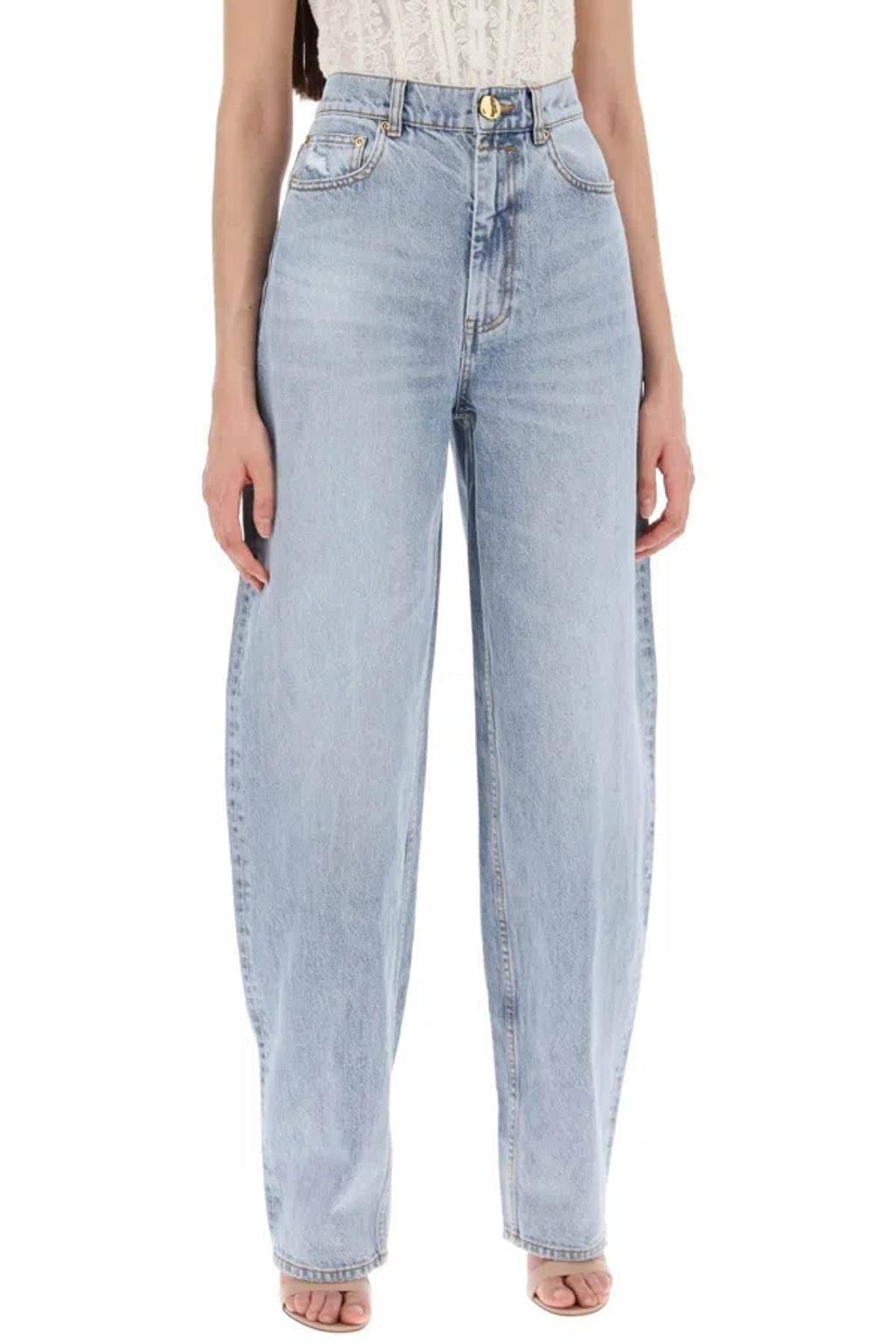 ZIMMERMANN Curved Leg Natural Jeans For In Celeste Product Image