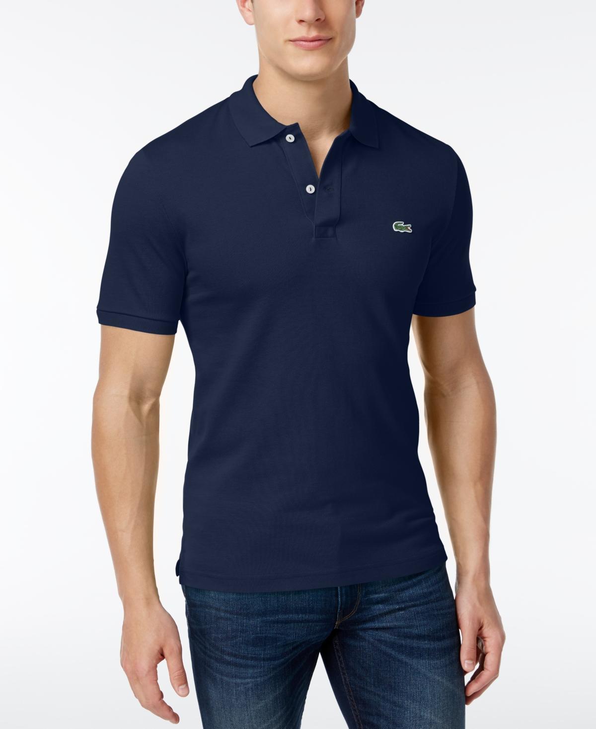 Mens Lacoste Slim Fit Short Sleeve Ribbed Polo Shirt Product Image