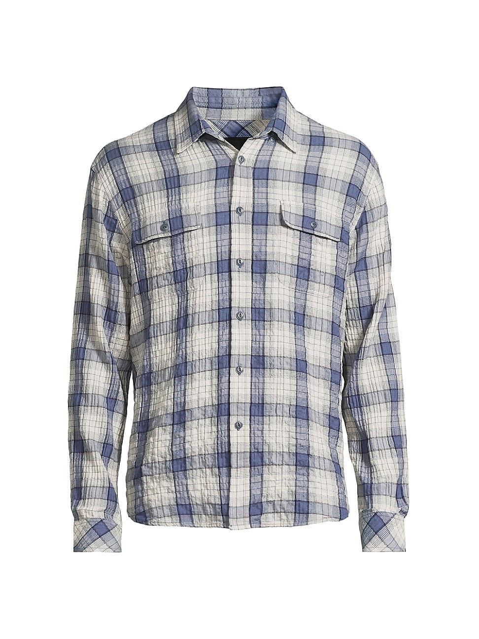 Mens Skipper Checked Cotton-Blend Shirt Product Image