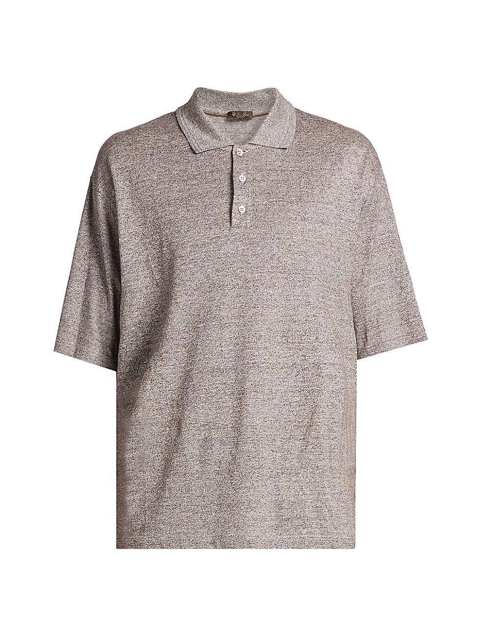 Mens Mollia Linen and Cotton Jersey Polo Shirt Product Image