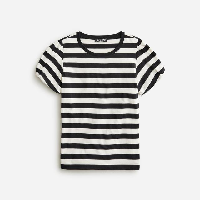 Vintage jersey puff-sleeve T-shirt in stripe Product Image