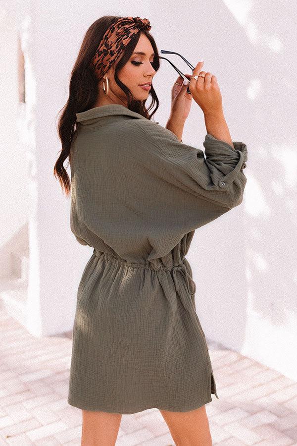 Effortless Vibes Dress In Sage Product Image