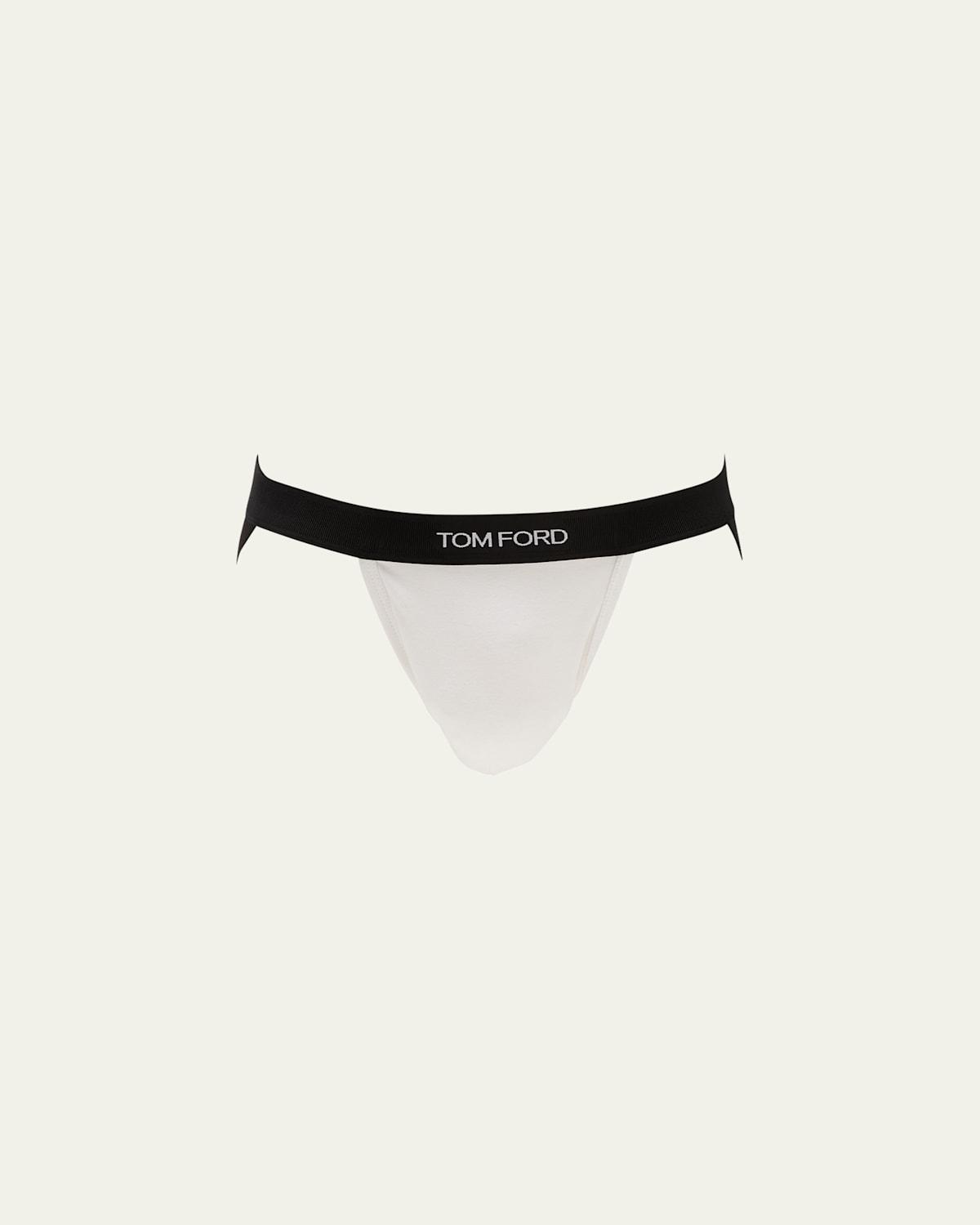 TOM FORD Logo Jacquard Stretch Cotton Jock Strap Product Image