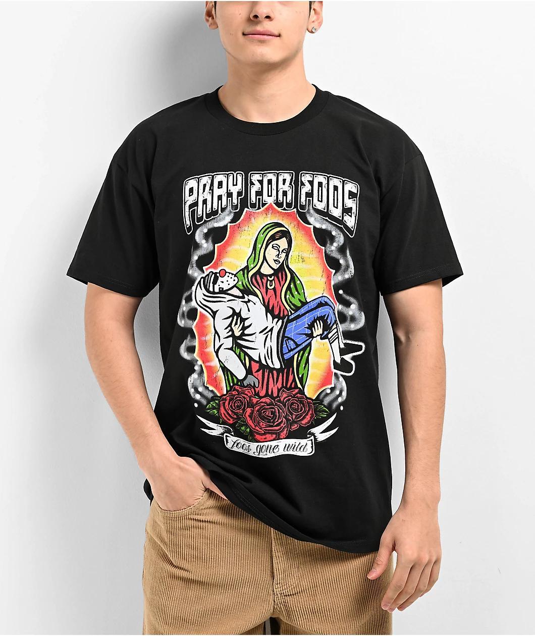 Foos Gone Wild Pray For Foos Black T-Shirt Product Image