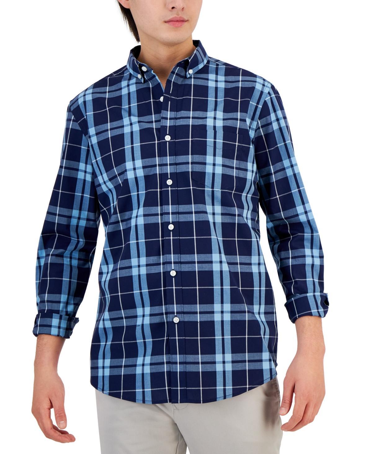 Club Room Mens Perry Plaid Stretch Shirt with Pocket, Created for Macys Product Image