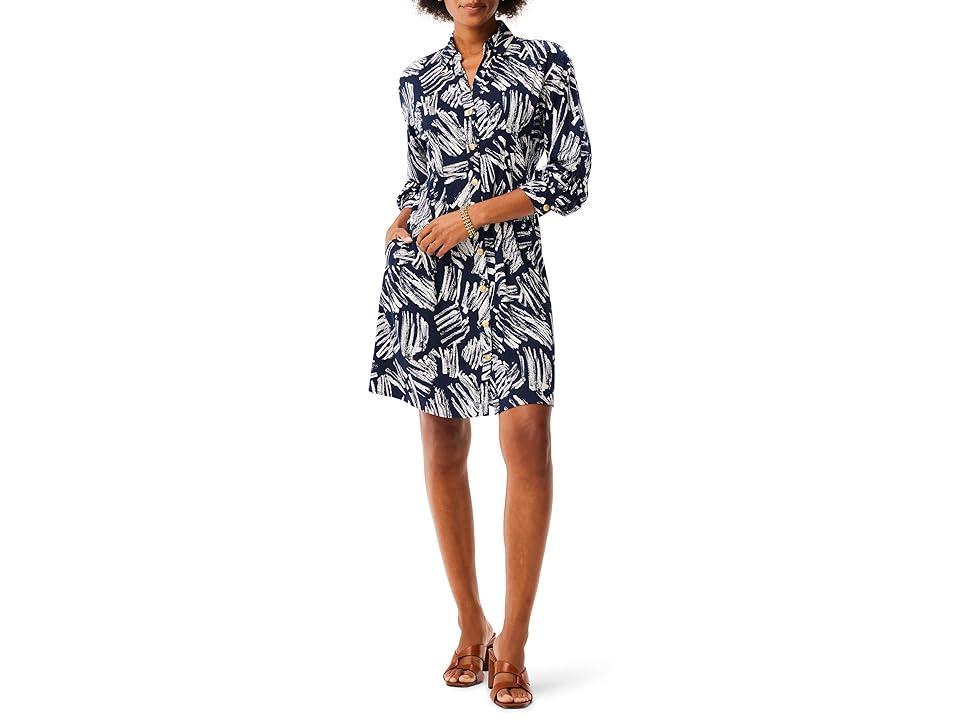 NIC+ZOE Sweet Strokes Live-In Dress (Indigo Multi) Women's Dress Product Image