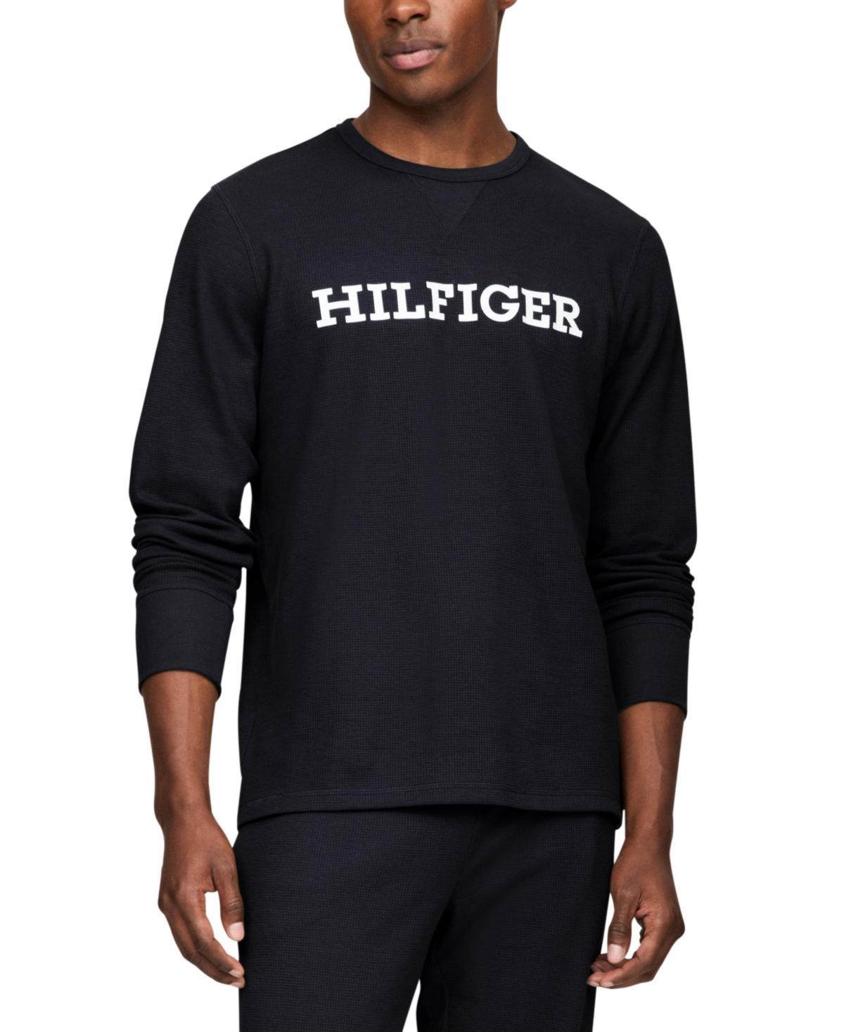 Tommy Hilfiger Mens Thermal Logo Long-Sleeve Pajama Shirt Product Image