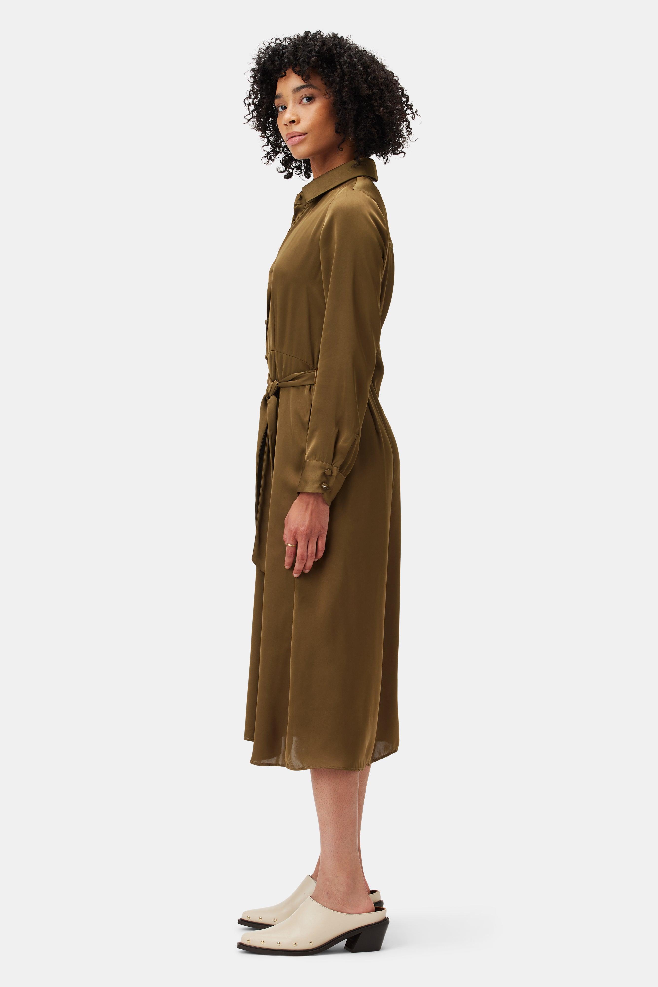 Joyce Dress - Bronzed Olive Product Image