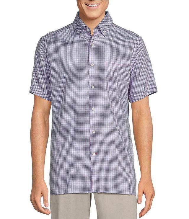 Cremieux Blue Label Small Plaid Lightweight Oxford Short Sleeve Woven Shirt Product Image