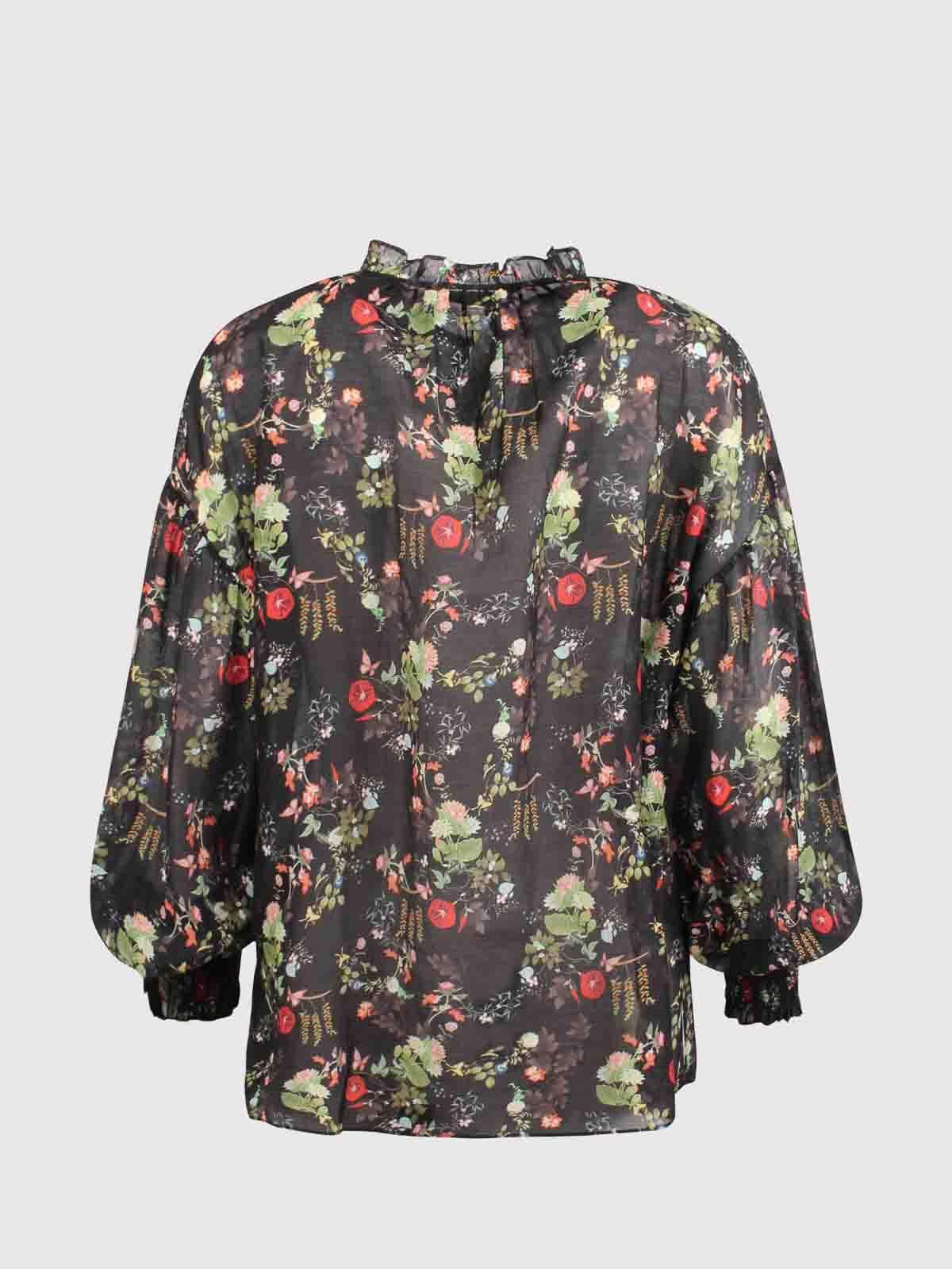 ALICE AND OLIVIA Julius Blouse In Black Product Image