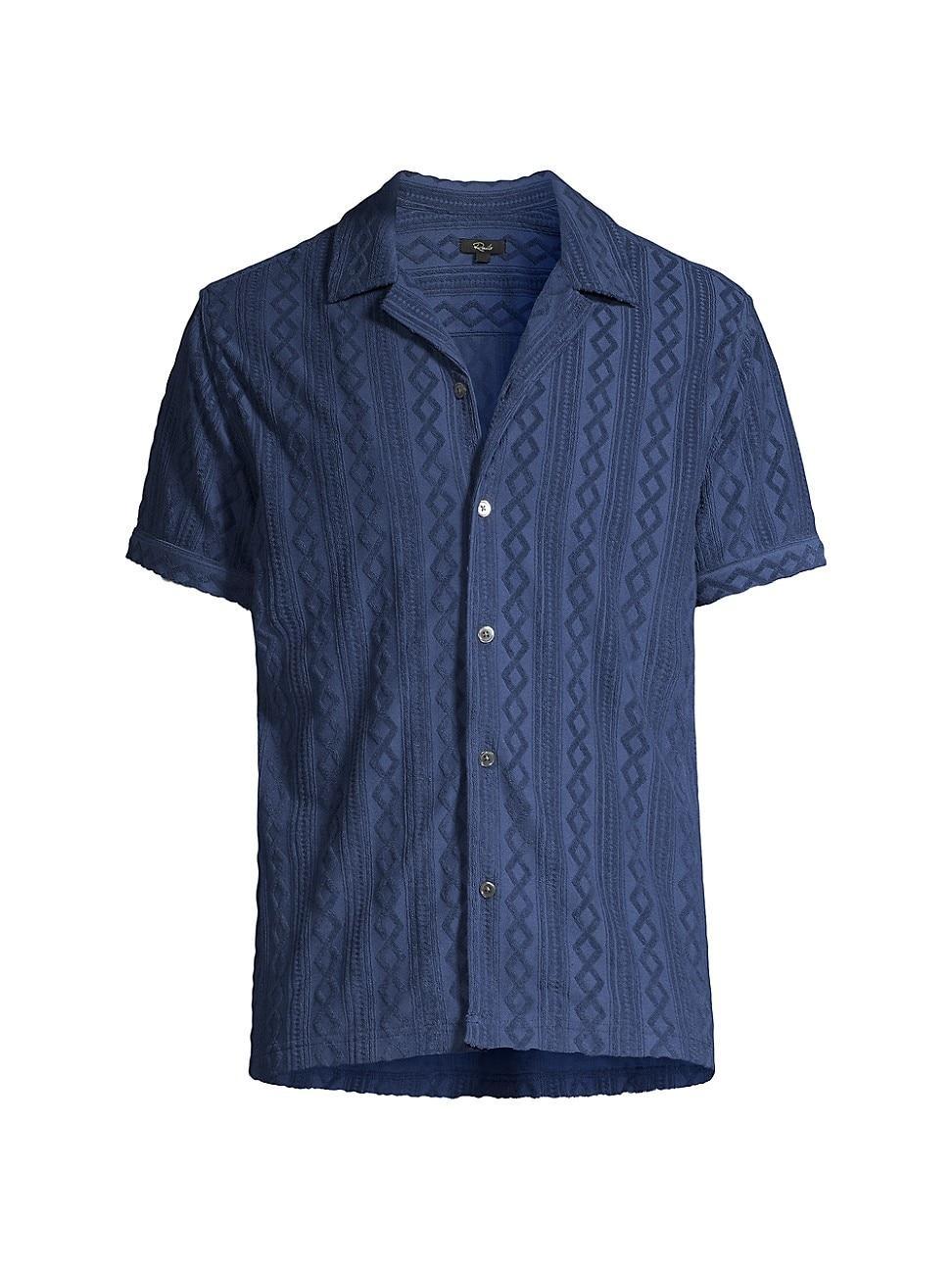 Mens Maverick Terry Cloth Jacquard Short-Sleeve Shirt Product Image