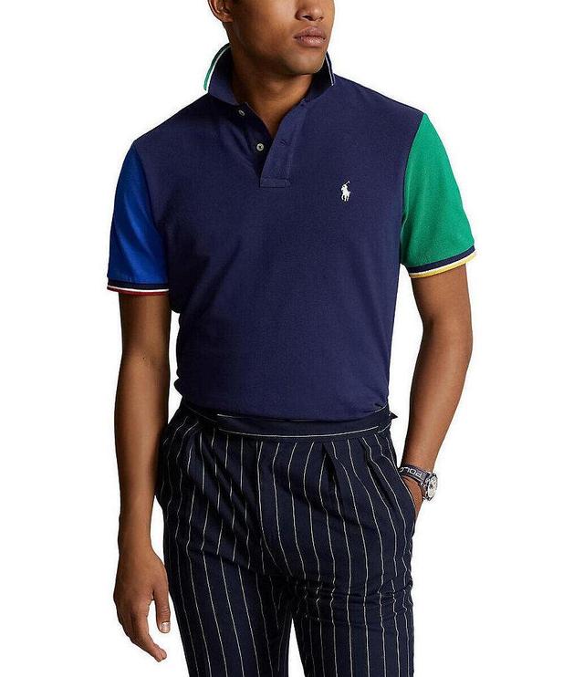 Polo Ralph Lauren Big & Tall Classic Fit Color Block Mesh Short Sleeve Polo Shirt Product Image