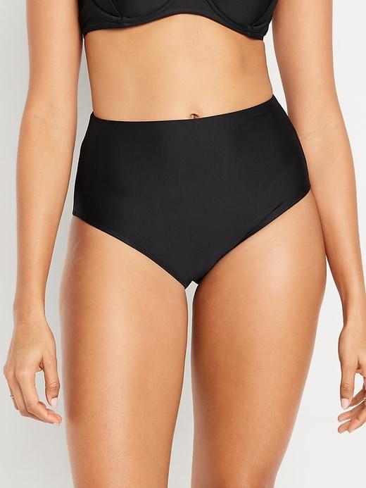 High-Waisted French-Cut Bikini Swim Bottoms for Women Product Image