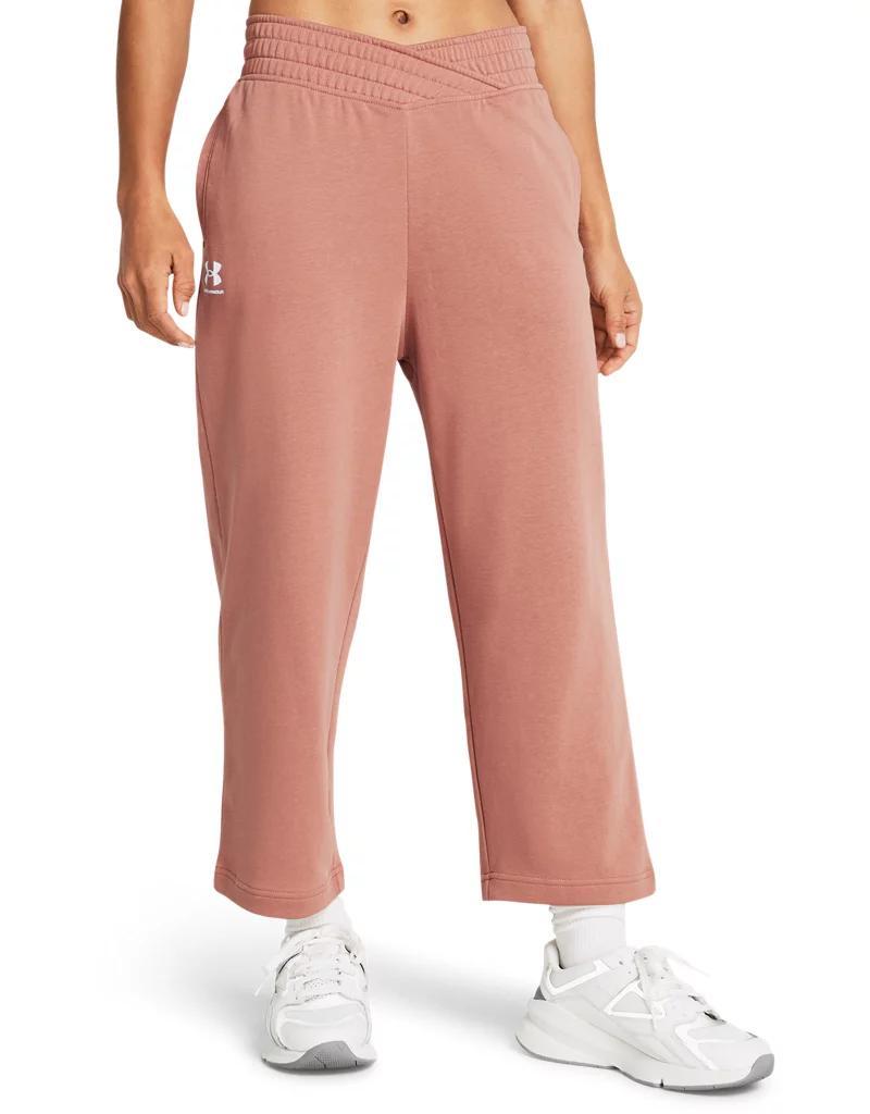 Women's UA Rival Terry Wide Leg Crop Pants Product Image