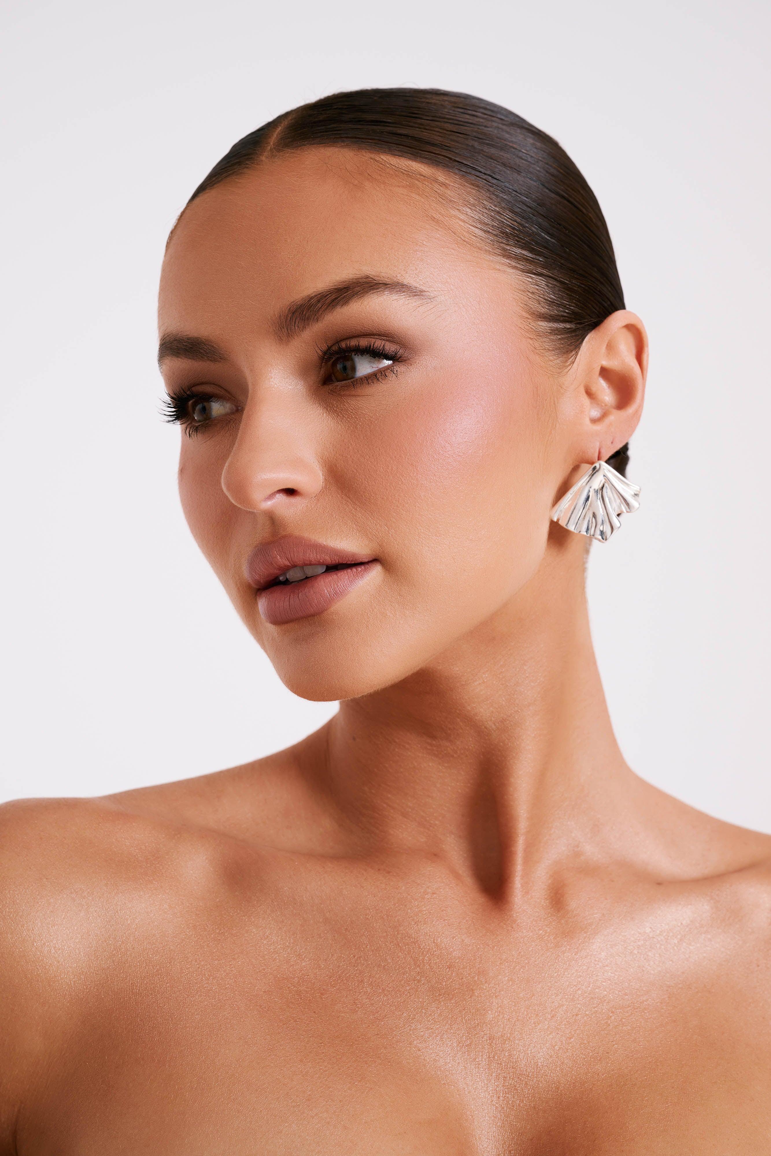 Willa Draped Earrings - Silver Product Image