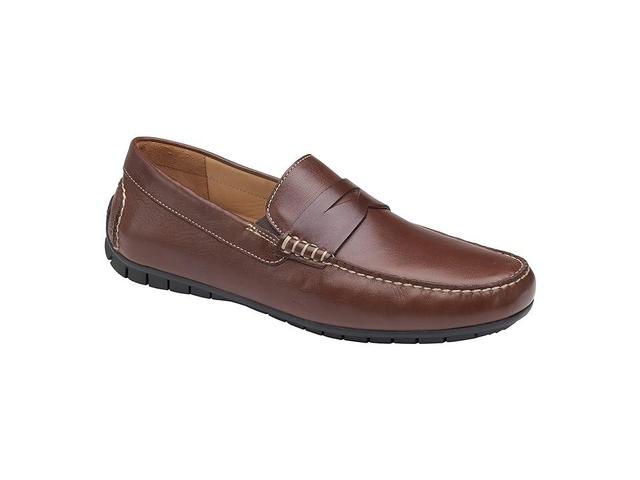 Johnston & Murphy Cort Penny (Mahogany Full Grain) Men's Shoes Product Image