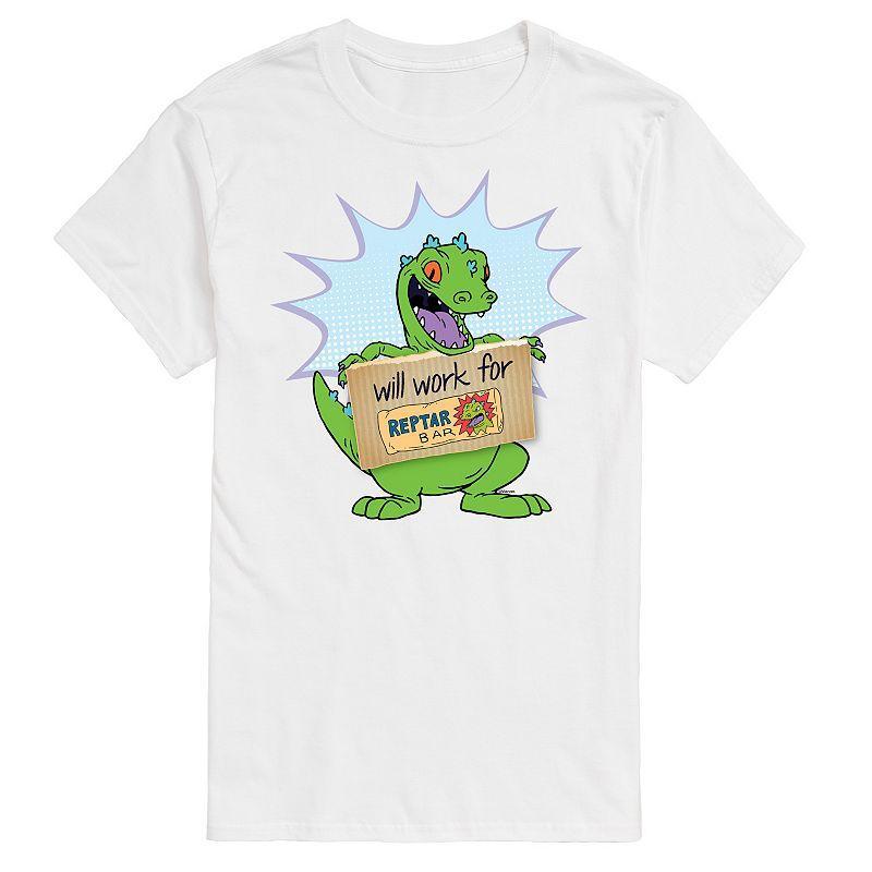 Big & Tall Rugrats Reptar Work Graphic Tee, Mens Black Product Image