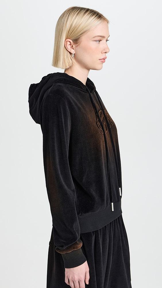 Acne Studios Soft Velour Hooded Sweatshirt | Shopbop Product Image