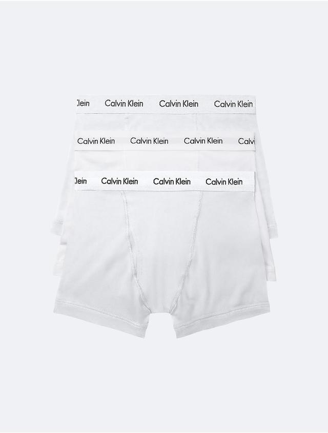 Calvin Klein Mens Cotton Stretch 3 Pack Trunk - White - S Product Image