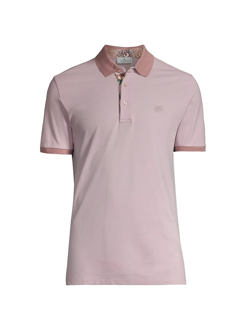 Mens Contrast Placket Polo Shirt Product Image