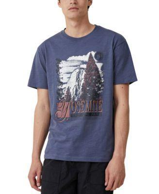 Cotton On Mens Loose Fit Art T-shirt - Moonlight Blue Product Image