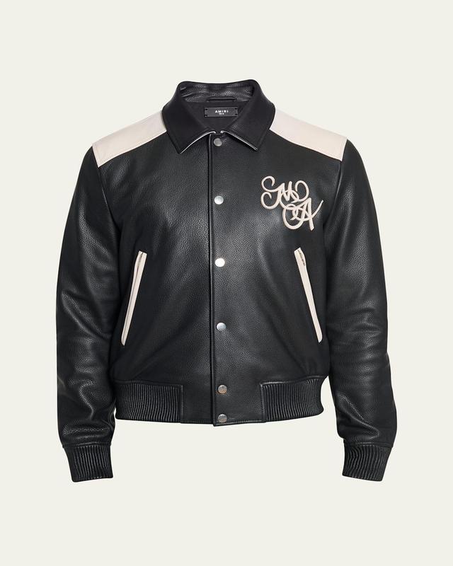 Men's MA Swirl Leather Jacket Product Image