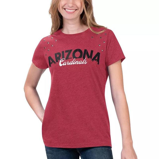 Womens G-III 4Her by Carl Banks Heathered Cardinal Arizona Cardinals Main Game T-Shirt Product Image