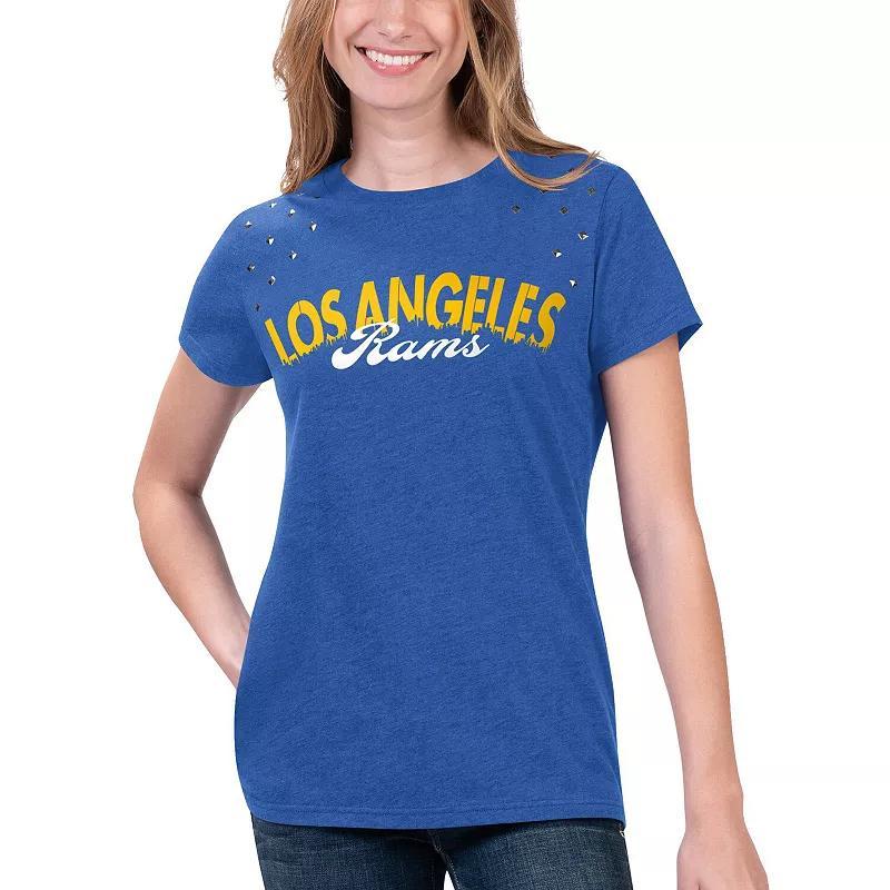 Womens G-III 4Her by Carl Banks Heathered Royal Los Angeles Rams Main Game T-Shirt Product Image