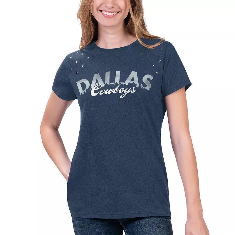 Womens G-III 4Her by Carl Banks Heathered Dallas Cowboys Main Game T-Shirt Blue Product Image