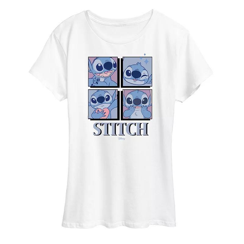 Disneys Lilo & Stitch Womens Grid Graphic Tee Product Image