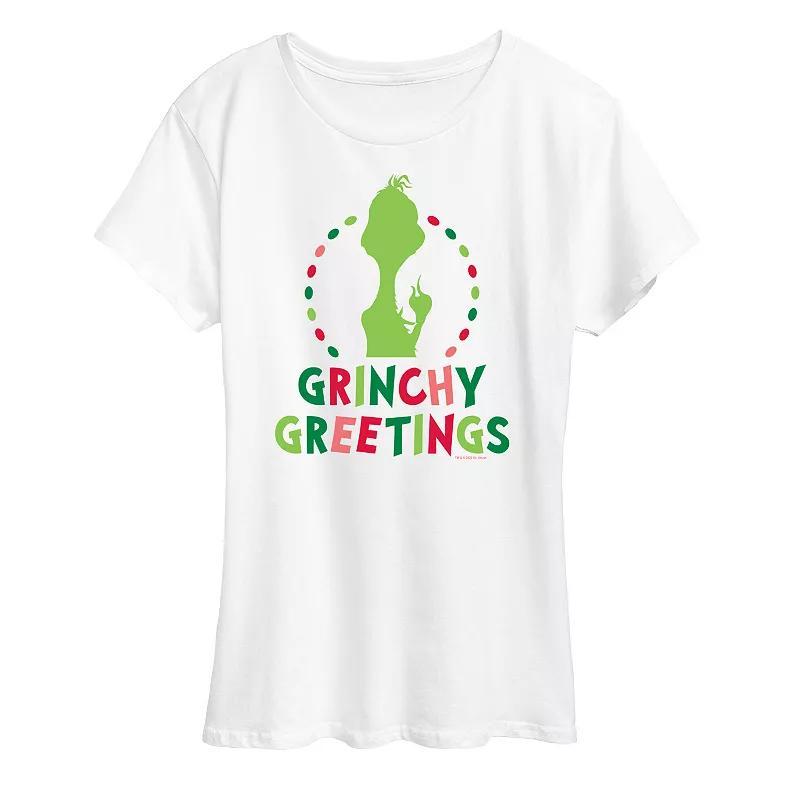 Womens Dr. Seuss The Grinch Grinchy Greetings Graphic Tee, Girls Product Image