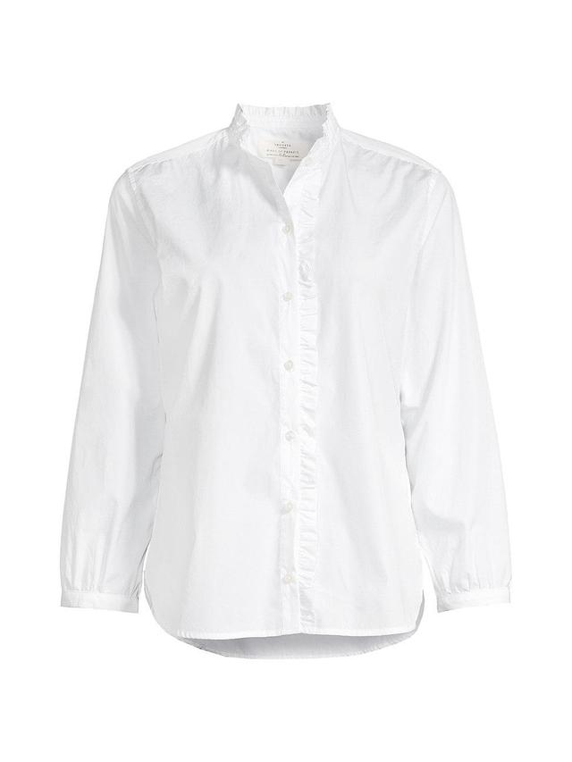 Womens Henea Ruffled Cotton Shirt Product Image