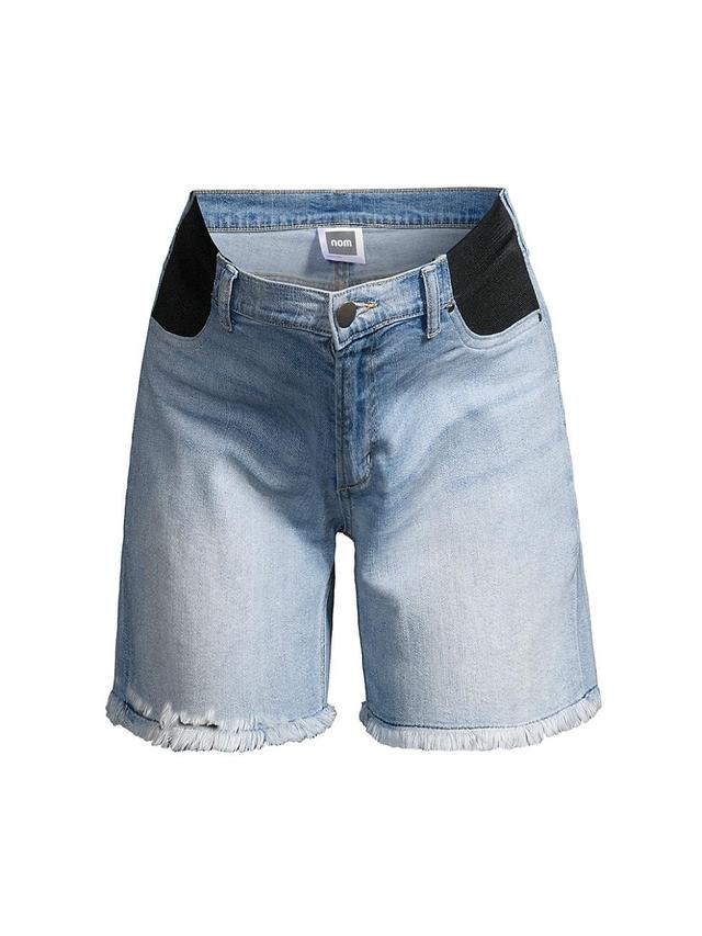 Nom Maternity Montauk Maternity Denim Shorts Product Image