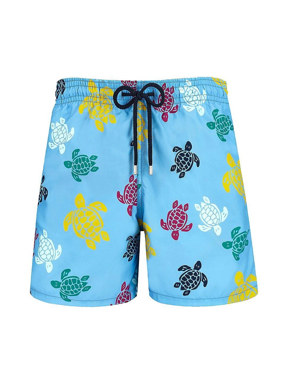 Mens Turtle-Print Swim Shorts Product Image