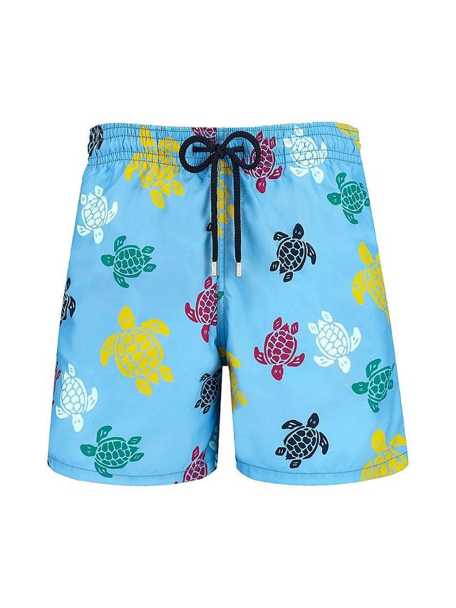 Mens Multicolor Tortoise Swim Trunks Product Image