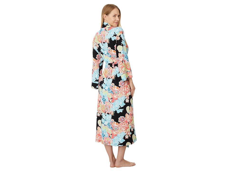 N by Natori Geisha Garden - Cozy Knit 49 Robe Multi) Women's Robe Product Image